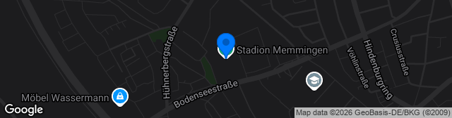 Map showing Memminger Arena