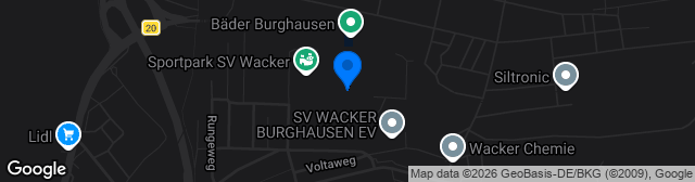 Map showing Wacker-Arena