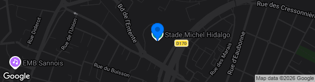 Map showing Stade Michel Hidalgo