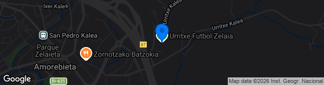 Map showing Campo Municipal de Urritxe