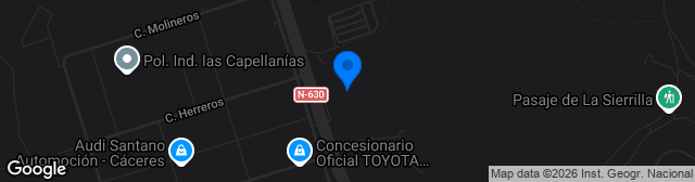 Map showing Estadio Príncipe Felipe