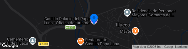 Map showing Estadio Papa Luna