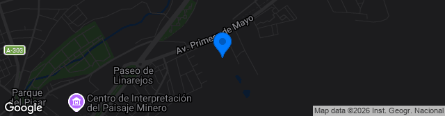 Map showing Estadio Municipal de Linarejos