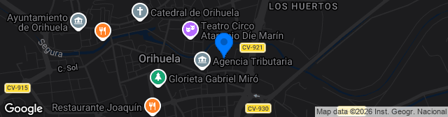 Map showing Estadio Municipal Los Arcos