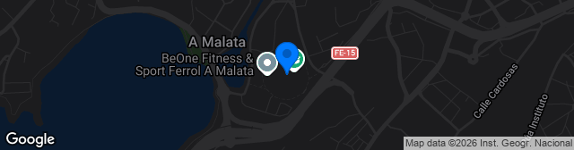 Map showing Estadio Municipal de A Malata