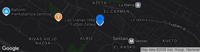 Map showing Estadio Las Llanas