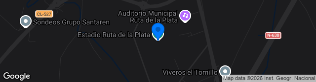 Map showing Estadio Ruta de la Plata