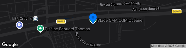 Map showing Stade Océane
