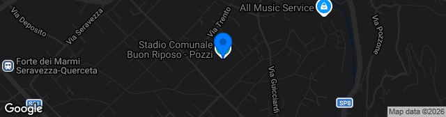 Map showing Stadio Comunale Buon Riposo