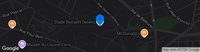 Map showing Stade Bollaert-Delelis