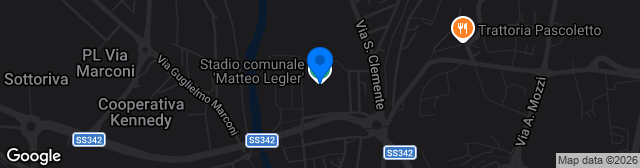 Map showing Stadio Matteo Legler