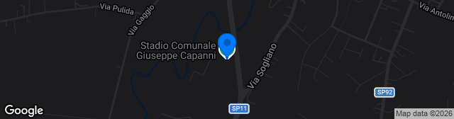 Map showing Stadio Giuseppe Capanni