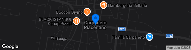 Map showing Stadio Carpaneto Piacentino