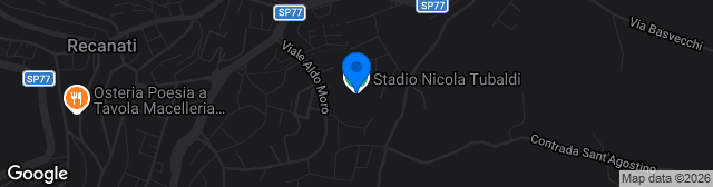 Map showing Stadio Nicola Tubaldi