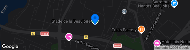 Map showing Stade de la Beaujoire - Louis Fonteneau