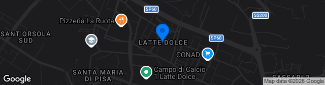 Map showing Stadio Comunale Latte Dolce