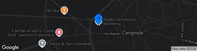 Map showing Campo Comunale Domenico Monterisi