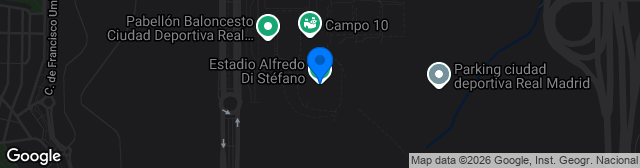 Map showing Estadio Alfredo Di Stéfano