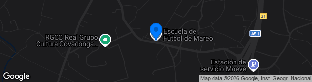 Map showing Escuela de Fútbol de Mareo