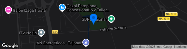 Map showing Instalaciones Deportivas de Tajonar