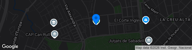 Map showing Estadi de la Nova Creu Alta