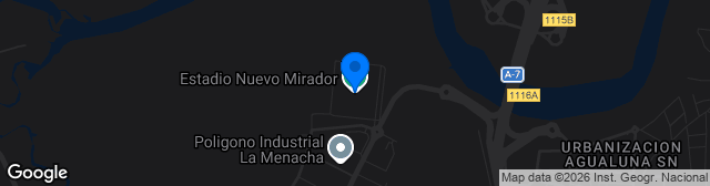 Map showing Estadio Nuevo Mirador