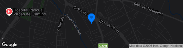 Map showing Estadio El Palmar