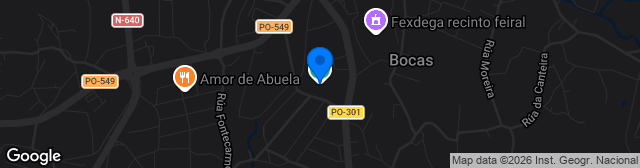 Map showing Estadio A Lomba