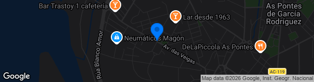 Map showing Estadio O Poboado