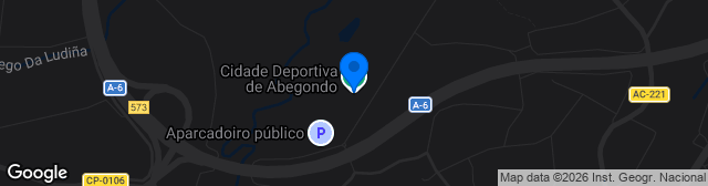 Map showing Ciudad Deportiva de Abegondo
