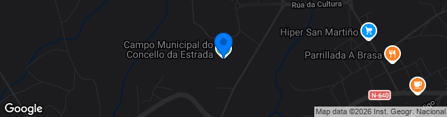 Map showing Campo Municipal do Concello da Estrada