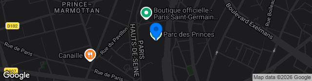 Map showing Parc des Princes