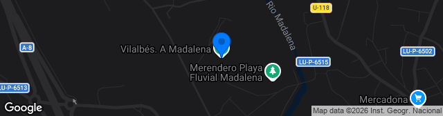 Map showing Estadio Municipal A Magdalena