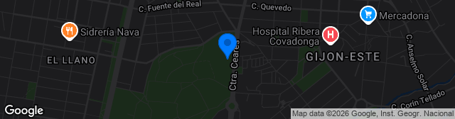 Map showing Estadio La Cruz