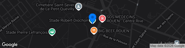Map showing Stade Robert Diochon