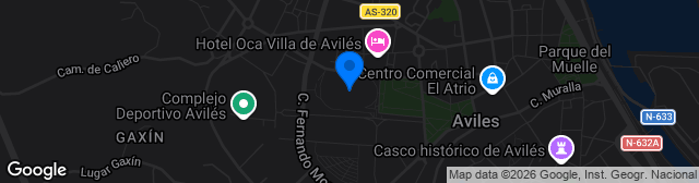 Map showing Estadio Román Suárez Puerta