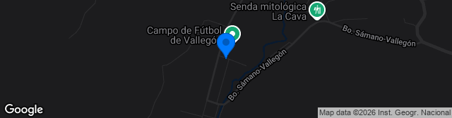 Map showing Estadio Vallegon