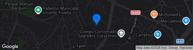Map showing Campo Municipal Santa Ana
