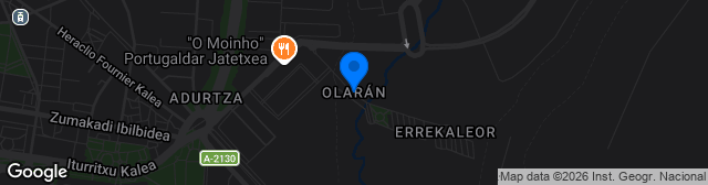 Map showing Estadio Olaranbe