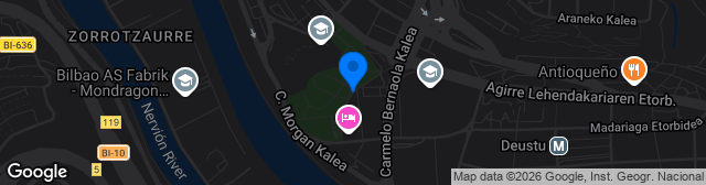 Map showing Campo de Fútbol de Etxezuri