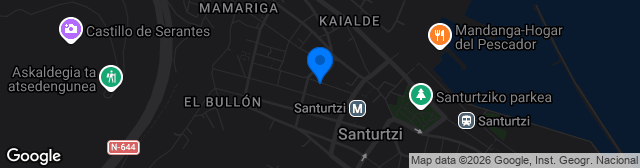 Map showing Estadio San Jorge