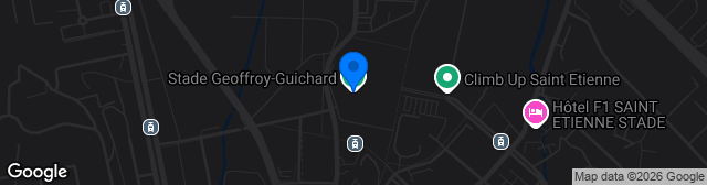 Map showing Stade Geoffroy-Guichard
