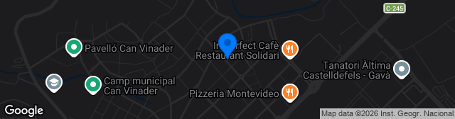Map showing Estadio Els Canyars
