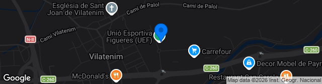 Map showing Estadio Municipal de Vilatenim