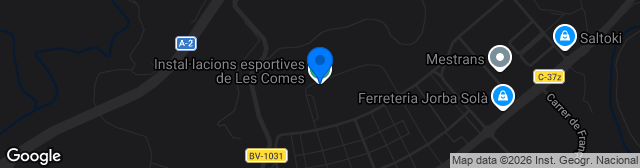 Map showing Estadi Cem Les Comes