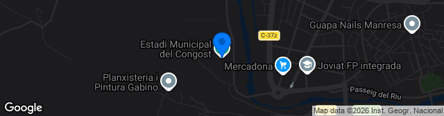 Map showing Estadio El Congost