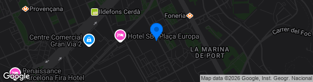 Map showing Camp de Futbol Energia
