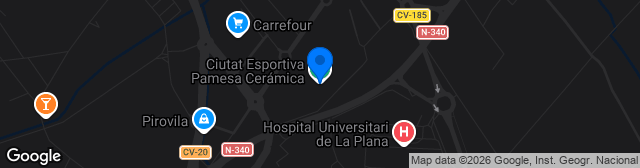 Map showing Ciudad Deportiva Pamesa Cerámica