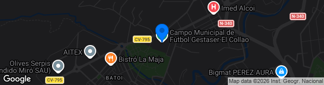 Map showing Campo Municipal El Collao