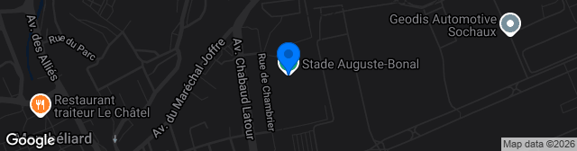 Map showing Stade Auguste-Bonal